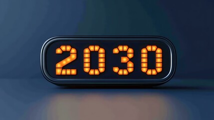 Wall Mural - minimalistic countdown clock illustration design