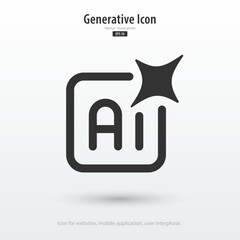 Poster - Generate AI icon. LLM Artificial intelligence technology and Machine learning. Generate symbol. Icon element for application and web. Vector illustration.