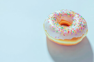 donut with sprinkles  isolated on white