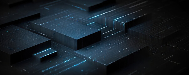 Wall Mural - digital background perfect for tech processes, neural networks, artificial intelligence, data transf