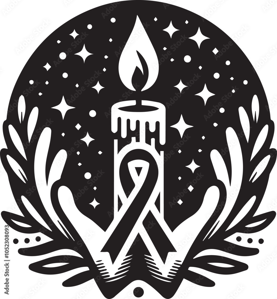 Awareness Ribbon and Heartbeat: A Symbol of Support. This striking ...
