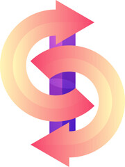 Wall Mural - arrow letter s abstract gradient logo design for big brand