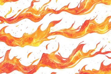 Aufkleber - Fire flames pattern, a repeating pattern of flames, perfect for backgrounds or designs,