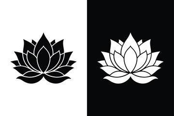 Wall Mural - lotus flower logo. vector illustrations isolated on white background.