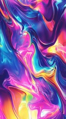 Wall Mural - vibrant abstract swirl of colors blending in a mesmerizing flow, ideal for backgrounds and creative 
