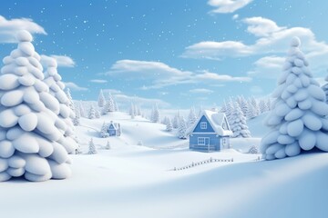 Wall Mural - Winter snow architecture landscape.