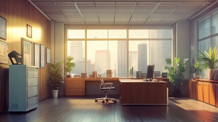 Wall Mural - modern office interior.