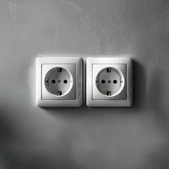 dual electrical outlets on a wall