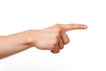 hand pointing finger white background.