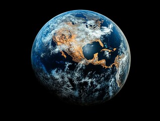 a view of the earth from space with a black background