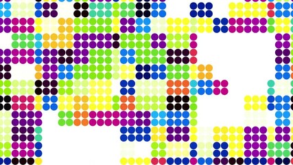 Aufkleber - Modern Animated Geometric pattern or background. 4K resolution geometric motion design. Abstract moving shapes background with circles and squares
