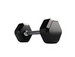 © Maria - a black dumbbell with a silver handle