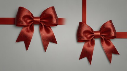 Wall Mural - red ribbon bow