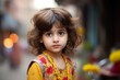 © Iigo - Portrait of a beautiful little girl with long hair on the street