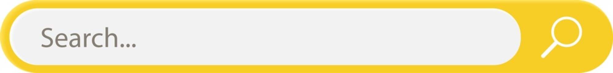 Wall Mural - 3d search bar internet browser yellow background