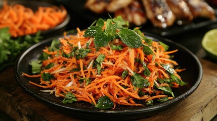 Fresh Carrot Salad with Herbs and Lime