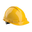 © tanapat - Yellow hard hat with a glossy finish, white isolated background. transparent background.