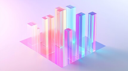 Leinwandbilder - Colorful 3D Bar Graph Visualization Design
