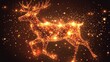 © PixelNest - Sparkling Reindeer Silhouette Against Starry Night