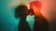 © cvetikmart - Fine art midnight kiss with soft focus, ethereal lighting, and abstract light for a poetic New Year's Eve portrayal. Christmas, New Year's Eve