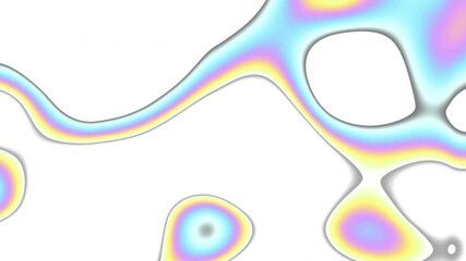 Aufkleber - Colorful holographic abstract liquid waves futuristic motion loop background