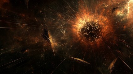 Poster - Cosmic Explosion in Space Background