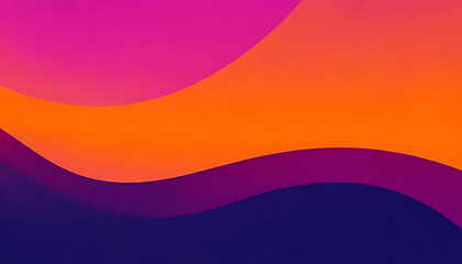 Wall Mural - abstract poster features pink purple orange gradient noise texture large wide banner backdrop design