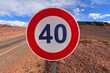 © Oualid - 40 Speed Limit Road Sign