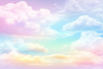 Wall Mural - clouds sky in pastel colors background