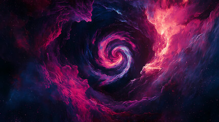 Wall Mural - abstract colorful spiral swirls universe nebula clouds in space, with starry night cosmos galactic s