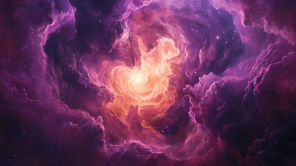 Wall Mural - cosmic nebula swirl with vibrant energy: mesmerizing galactic clouds and stellar formations in the v