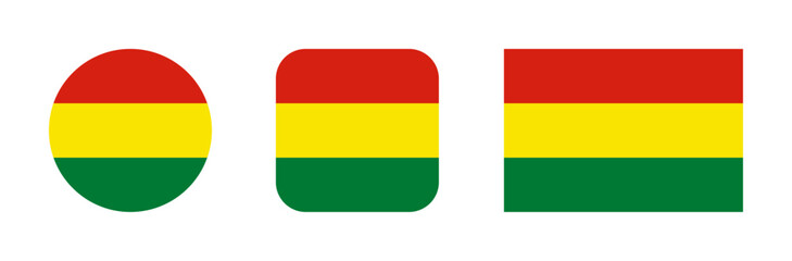 Wall Mural - Bolivia flag icon set