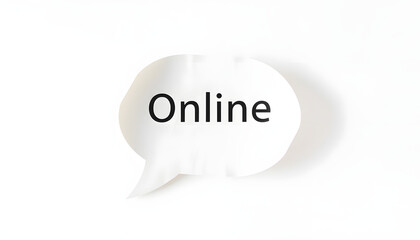 Wall Mural - png online communication speech bubble, paper craft collage art, transparent background isolated wit