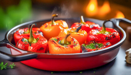 Oven-roasted peppers