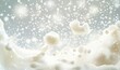 © Sergey - illustration of abstract background with white foam flying in air in light place