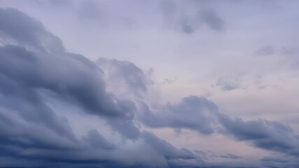 Wall Mural - Series of six images showcase a cloudy sky transforming through various shapes and colors, creating a surreal atmosphere filled with dynamic weather patterns and artistic textures