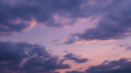 Wall Mural - series of six images capturing the subtle changes in cloud formations as the colors of the sky shift