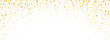 © vika_k - Falling down golden star confetti background. Splattered gold dotted glitter pattern. Yellow, orange, golden dot wallpaper. Christmas, New Year, birthday or wedding celebration party backdrop. Vector