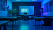 © Killian - Modern Classroom with Blue Lighting and Technology