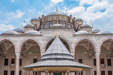 Wall Mural - General view of the historical Fatih Mosque Complex.