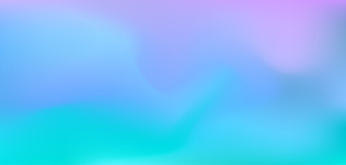 Wall Mural - Vibrant vector neon teal blue and violet mesh gradient background. Abstract bright turquoise and purple digital watercolor for business banner design, futuristic sky concept, aesthetic fluid print