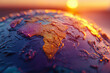 © ADDICTIVE STOCK - Close-up of sunlight illuminating a colorful globe