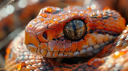 Sticker - Close Up of a Snake's Eye with Water Drops