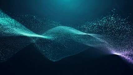 Wall Mural - seamless background particle abstract blue green sparkle sky loop pink glistering shimmer dust star 