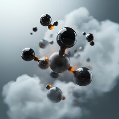 Abstract Molecular Structure in Cloudy Background