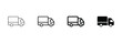 © Robbiya - truck icon set vector. Delivery truck icon