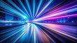 © kansak01 - High-Speed Motion Blur Effect: Abstract Night Lights in Blue and Purple for Web Design