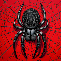 Wall Mural - spider and web