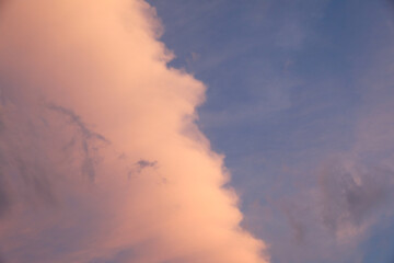 Wall Mural - beautiful view of blue sky with fluffy clouds