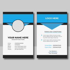 Wall Mural -  Modern and Clean Business id Card Template Design